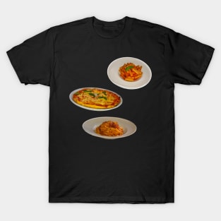 Pizza penne pasta and spaghetti bolognese T-Shirt